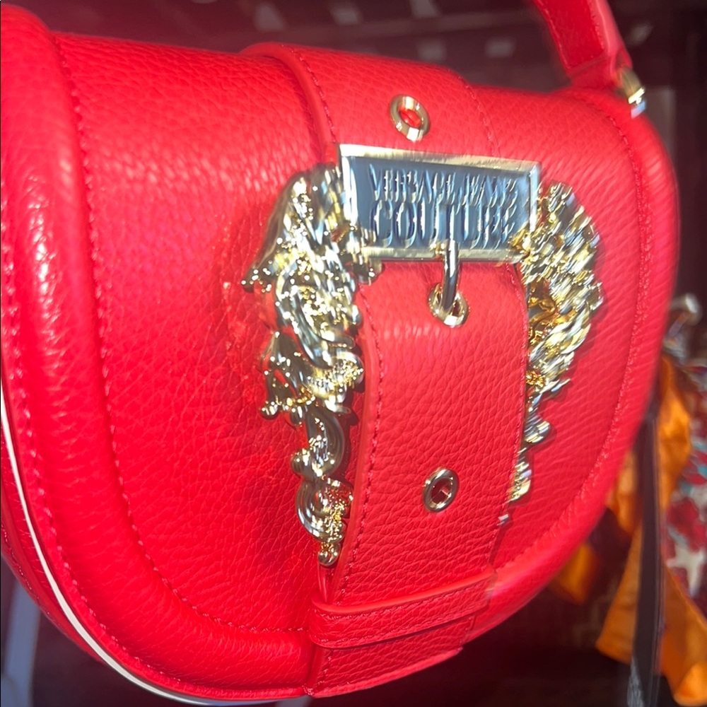 Versace Jeans Collection Red Shoulder Bag - Picture 6 of 9